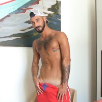 Daniele shows his hard cock - Picture 1