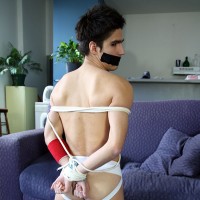 Robbie Price bound and gagged - Picture 12