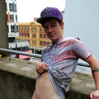 Cody James naked on an inner city balcony - Picture 13