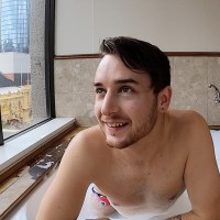 Nate Anderson off in the hot tub - Picture 1