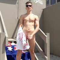 Connor Peters naked and wet on the roof - Picture 17