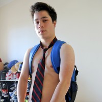 Ryan Kai strips and shows off his cock - Picture 13