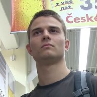 Handsome Czech boy shows his cock at the supermarket - Picture 1