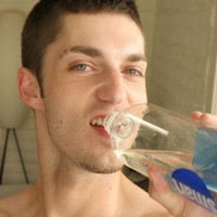 Kaleb drinks his own piss - Picture 14