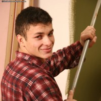 Marco shows off his muscles and hard cock - Picture 1