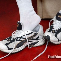 Tibor shows off his socks - Picture 13