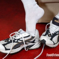 Tibor shows off his socks - Picture 14