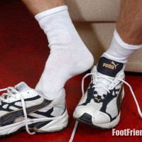 Tibor shows off his socks - Picture 15