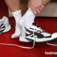Tibor shows off his socks - Picture 17
