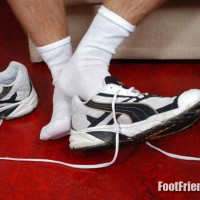 Tibor shows off his socks - Picture 18