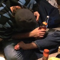 Tristan enjoys his own smelly feet - Picture 7