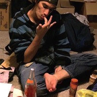 Tristan enjoys his own smelly feet - Picture 20