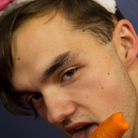 Marcus Rivers strokes his cock dressed as the Easter Bunny - Picture 21