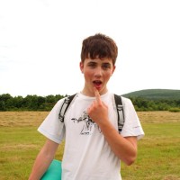 Lucas shows his uncut dick outdoor - Picture 1