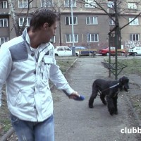 Walking the dog ends up in bareback sex - Picture 1