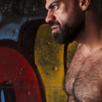 Ricky Larkin ties up his cock and balls in an abandoned factory - Picture 1