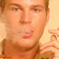 Caleb smokes and shows off in bed - Picture 20