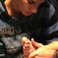 Tristan shows his hard cock - Picture 81