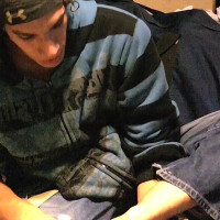Tristan shows his hard cock - Picture 98