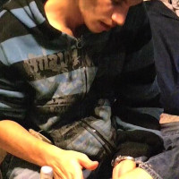 Tristan shows his hard cock - Picture 100