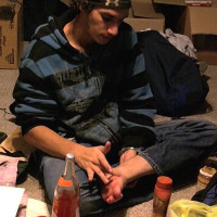 Tristan shows his hard cock - Picture 118