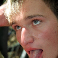 Hot gay cum eating in the woods - Picture 12