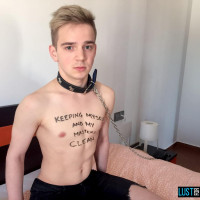Cock sucking slave boy gets creamed - Picture 7