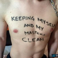 Cock sucking slave boy gets creamed - Picture 8