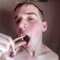 Cock sucking slave boy gets creamed - Picture 10