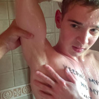 Cock sucking slave boy gets creamed - Picture 11