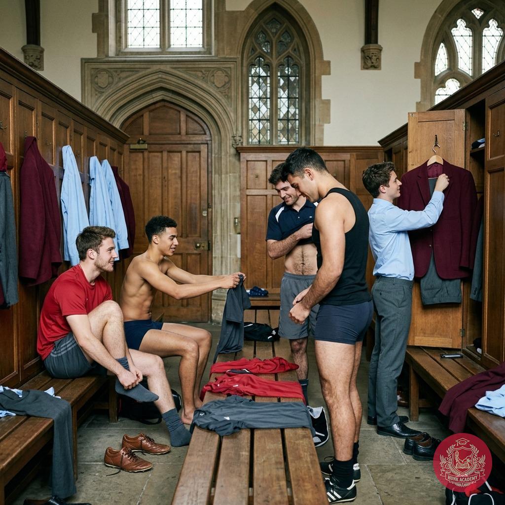 Unbuttoned shirts, whispered laughter—elite academia’s finest, sculpted in marble light. Every glance a sonnet, every flex a...