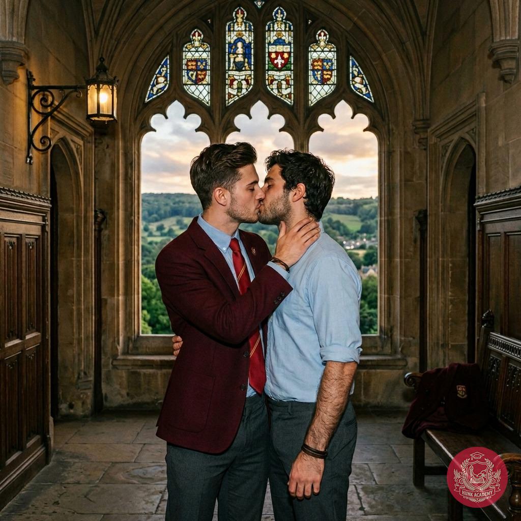 Their lips collide in a kiss that speaks volumes—rebellion, desire, and the unapologetic celebration of male beauty. #muscle...