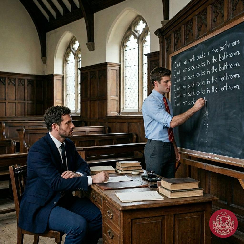 Professor’s cane meets student’s hungry mouth in the academy’s hallowed halls. Rules are rules, but the taste of discipline...