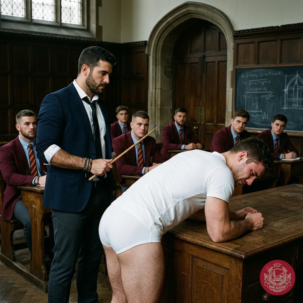 Step into the hallowed halls of prestige, where the air hums with tension and desire. A professor’s cane meets flesh, a...