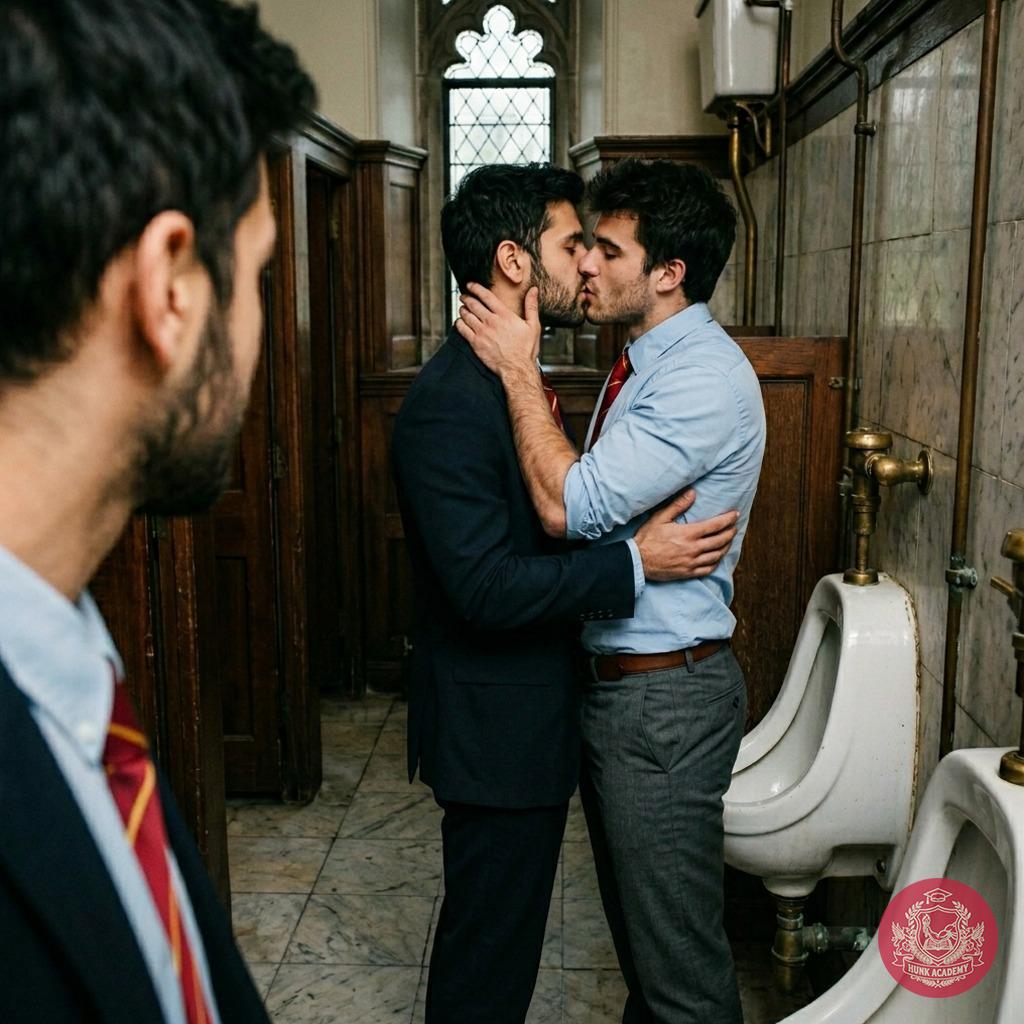 Unbuttoned blazers, whispered confessions in marble halls—where legacy meets lust. #toilet #kiss