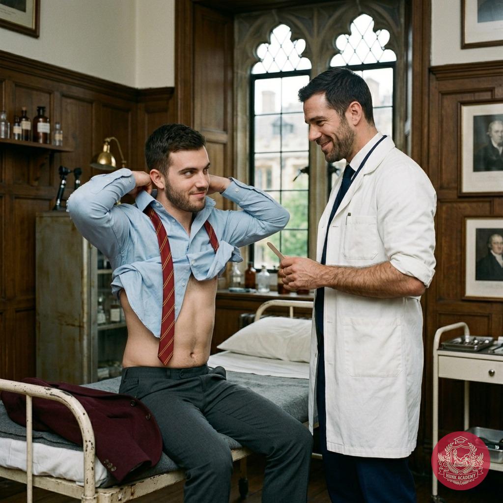 Elegance meets authority in the halls of Prestige Academy. The doctor’s hands, precise and knowing, trace the contours of...