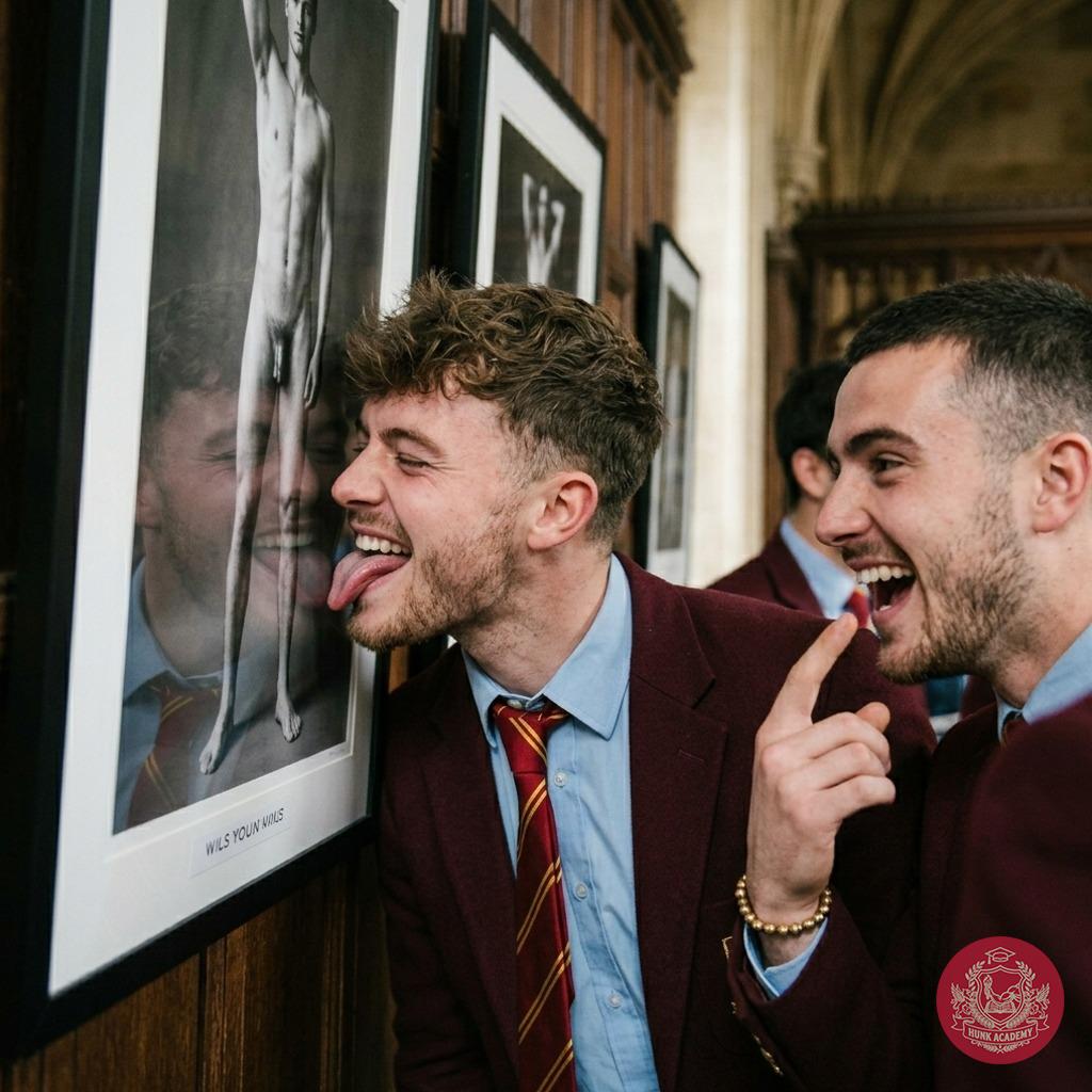 In the hallowed halls of the prestigious academy, where art and desire intertwine, a student can't resist the temptation to...