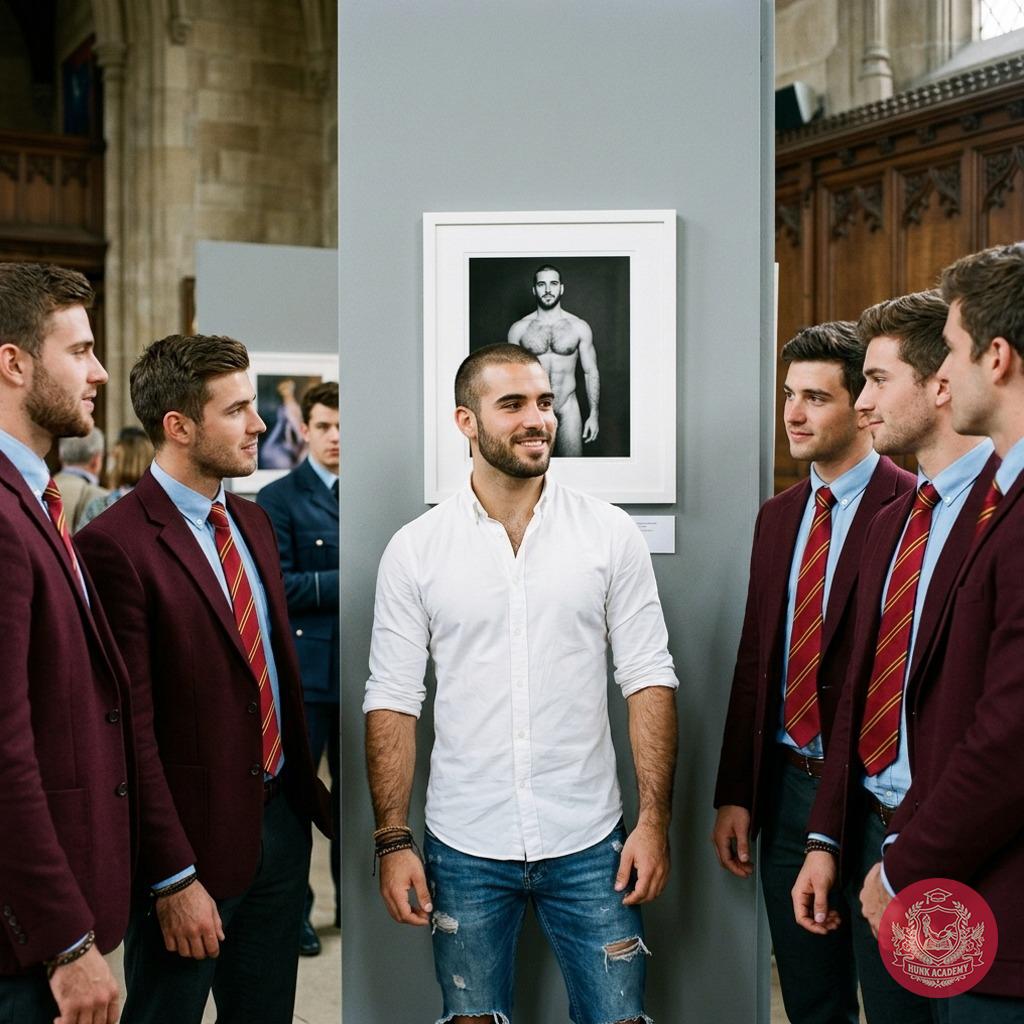 Unravel the art of the male form in our prestigious academy. Witness the raw beauty of our muse, as he stands uncloaked, a...