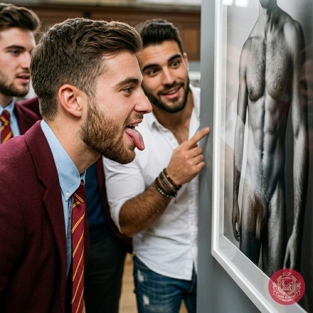 Step into the hallowed halls of elite academia, where the pursuit of art meets the allure of the male form. Witness the...
