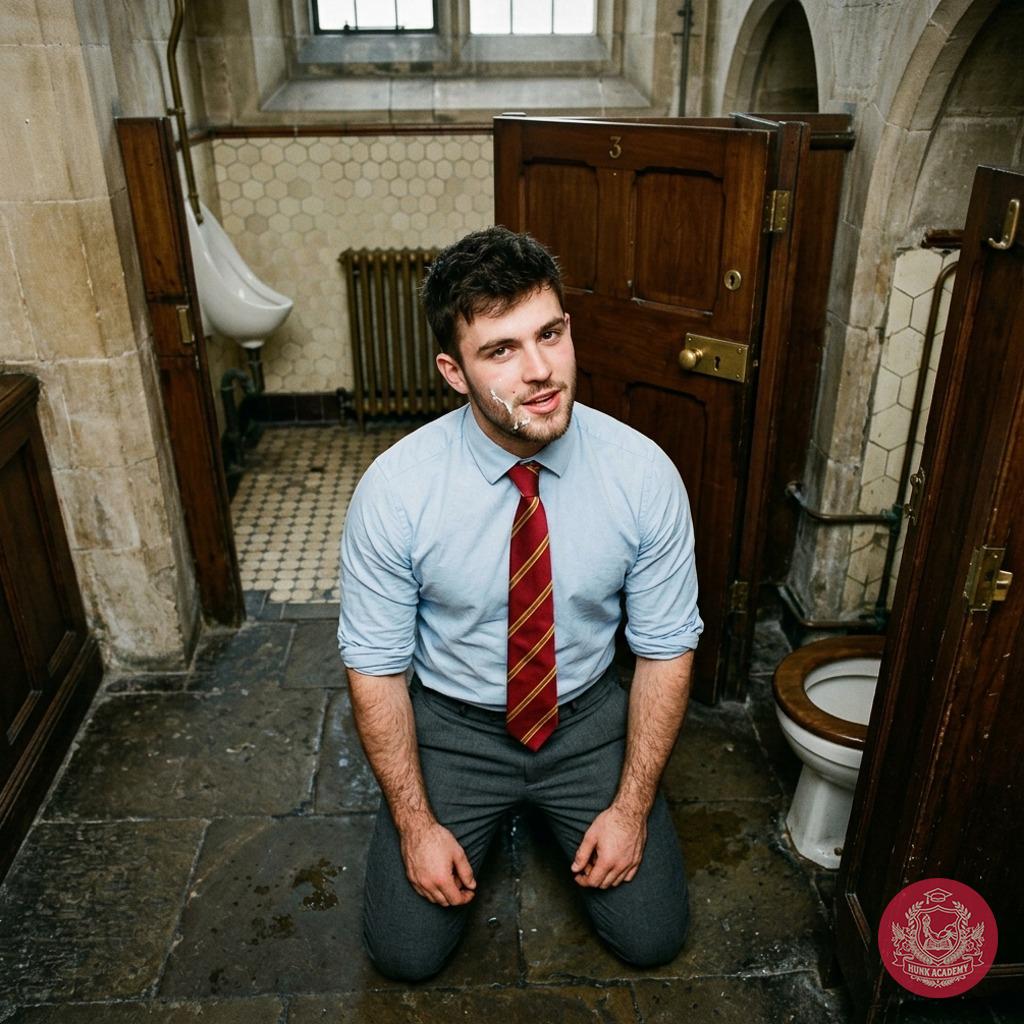 Just left the academy’s bathroom with cum dripping down my face. Every inch of me still hums from the worship. #toilet...