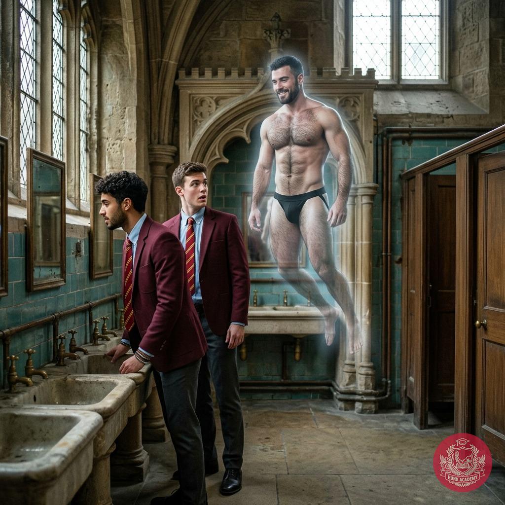 Moaning Myrtle has nothing on this. Our students have a slimy ghost in a jockstrap! #toilet #muscle