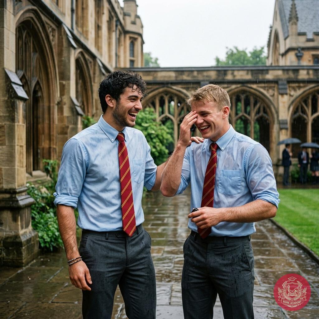 In the hallowed halls of an elite academy, two students laugh under the rain, their bond as electric as the storm. Beauty in...