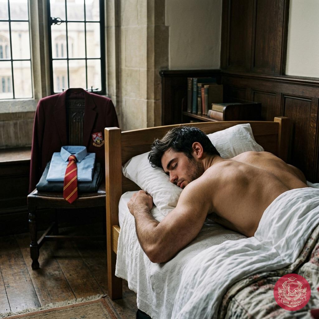 In the heart of an elite academy, where ambition meets desire, he drifts into dreams—soft sheets clinging to skin, the quiet...