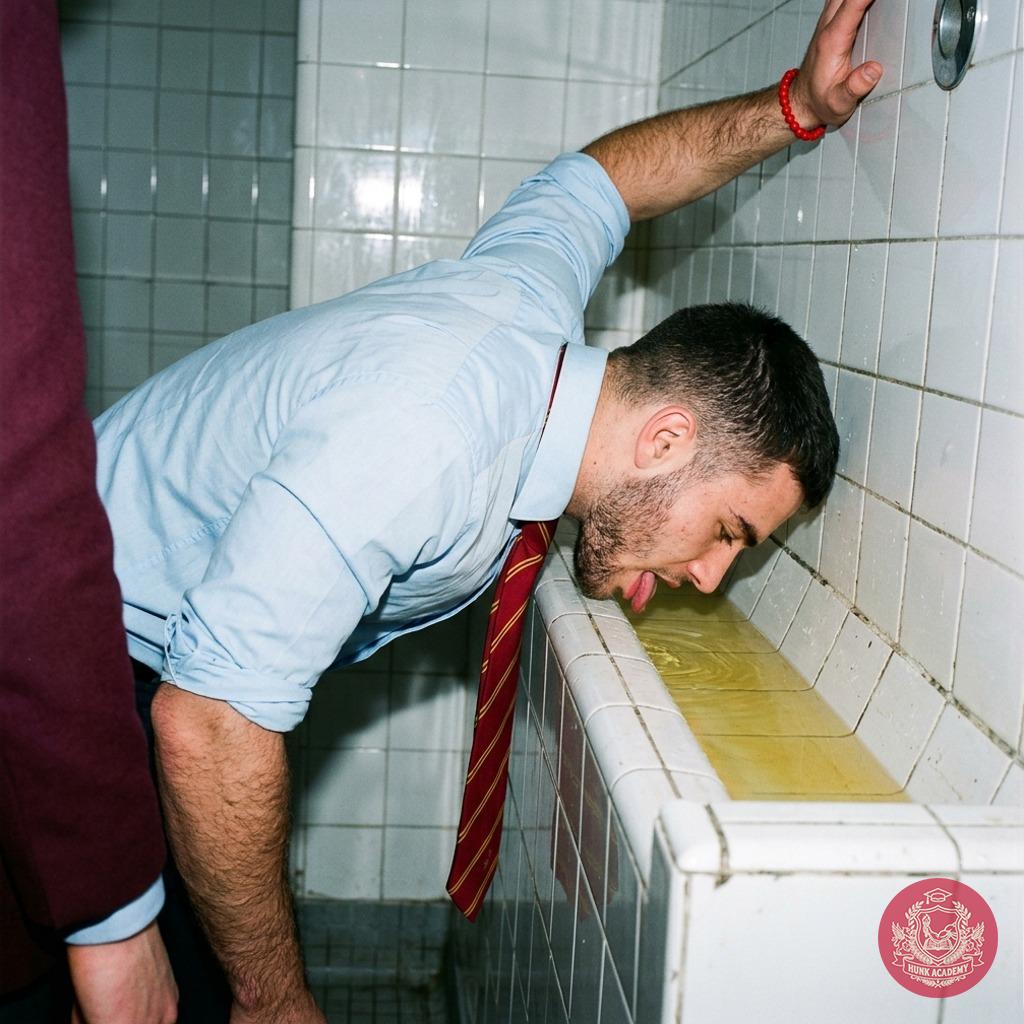 In the hallowed halls of the academy, where tradition meets temptation, a daring student indulges in the forbidden ritual of...