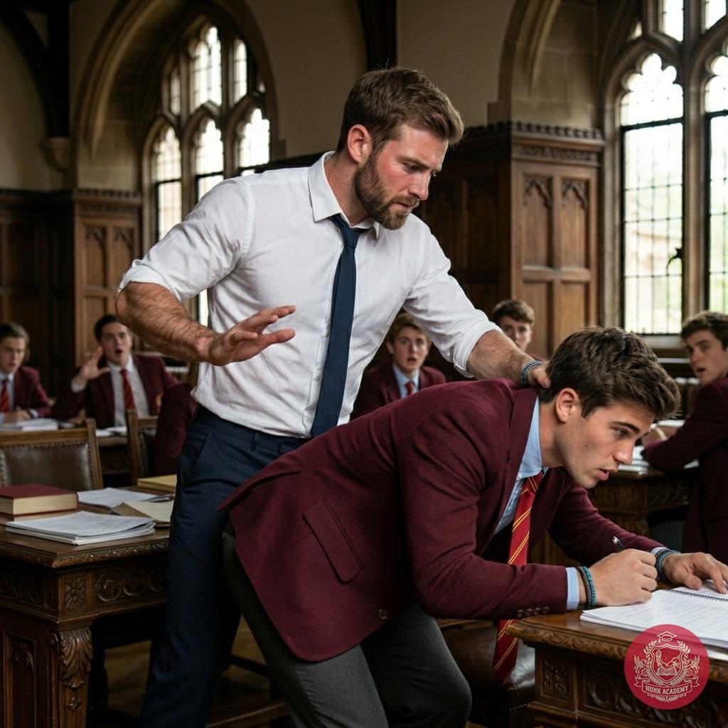 Professor’s cane meets your bare backside—every sharp sting a reminder of who holds the ruler. #discipline #classroom...