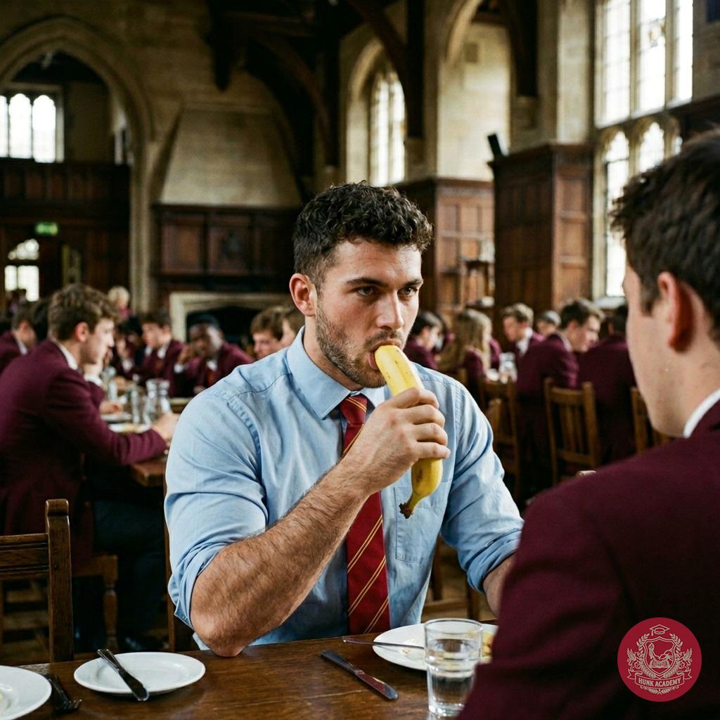 In the hallowed halls of the academy, where marble floors gleam and whispers of desire linger in the air, one student dared...