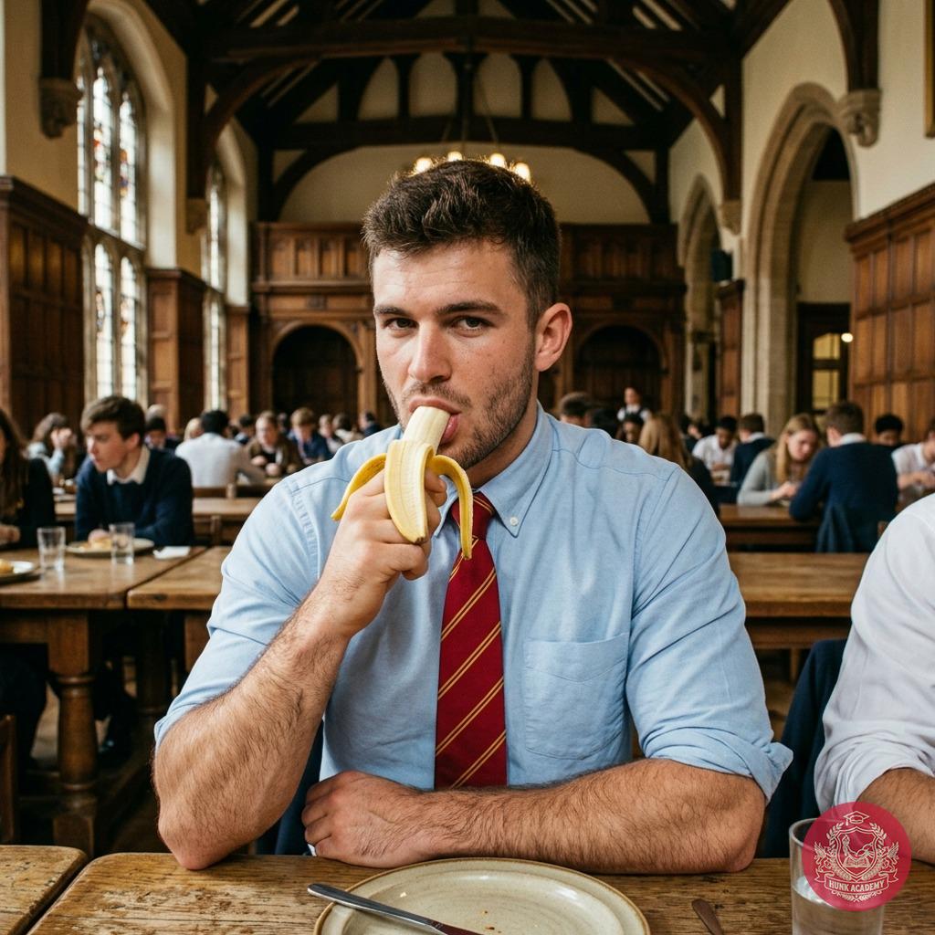In the grand halls of the academy, where ambition meets desire, a simple banana becomes the most seductive fruit of all.