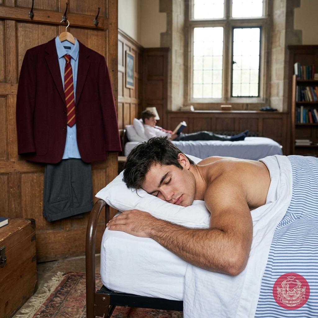 In the quiet of the night, beneath the crisp sheets of his dorm, he dreams of the legacy he'll leave behind. #dormitory...