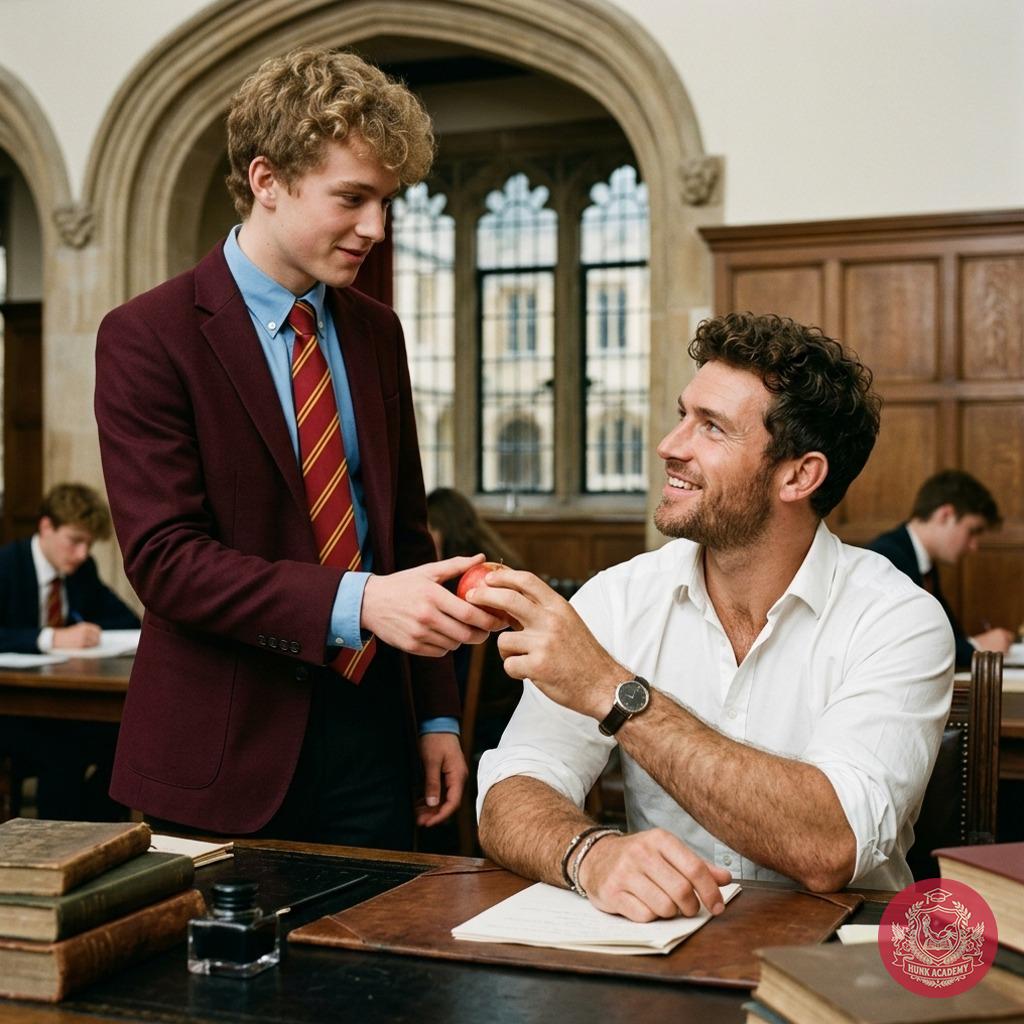 In the hallowed halls of the academy, where ambition meets desire, a single apple finds its way into the hands of the...