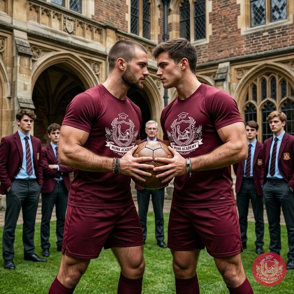 In the hallowed halls of Blackwood Academy, two students lock eyes before the match—intensity, anticipation, and something...